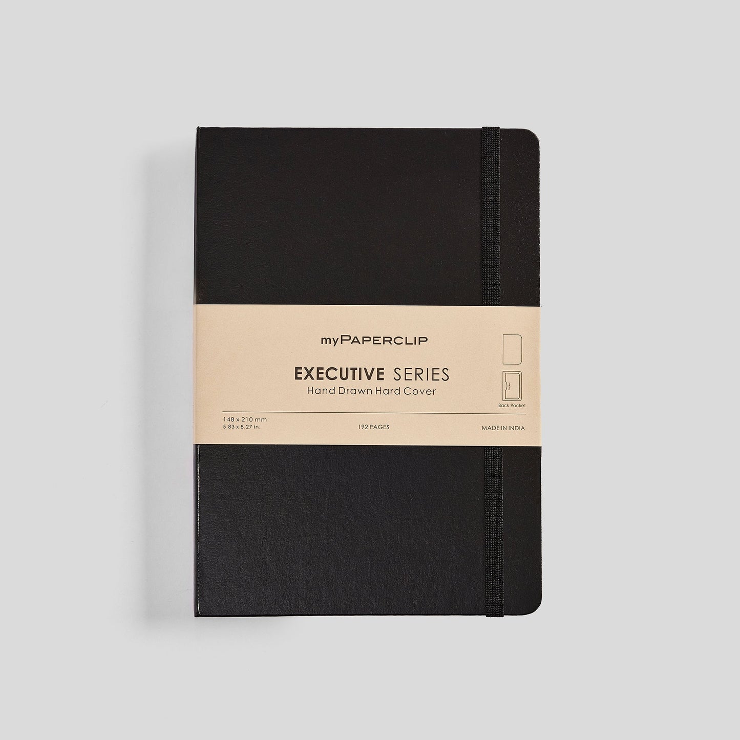 Executive Series Notebook (Hard Cover) - A5 (With Back Pocket)