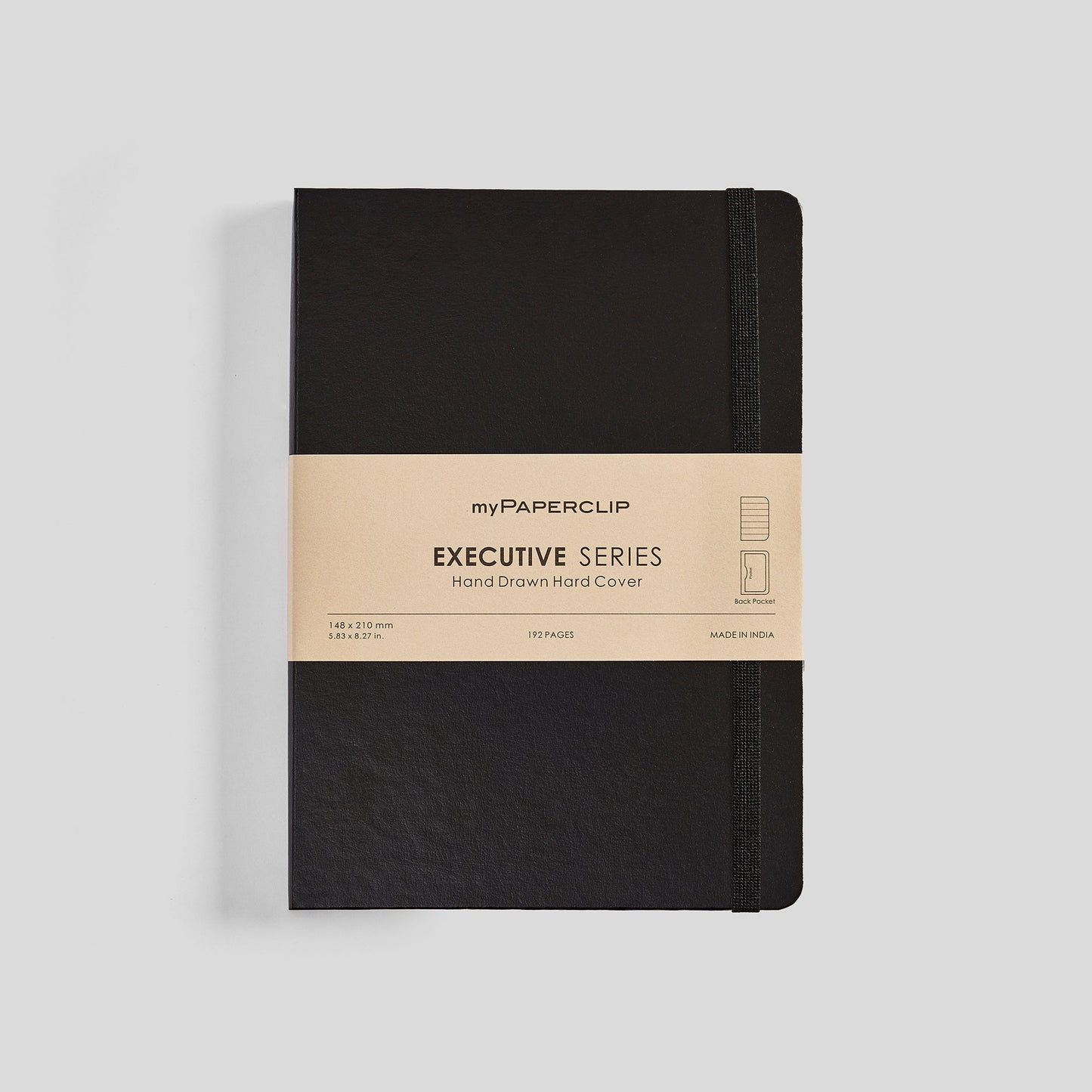 Executive Series Notebook (Hard Cover) - A5 (With Back Pocket)