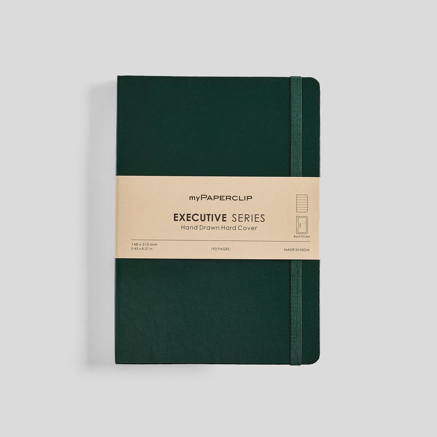 Executive Series Notebook (Hard Cover) - A5 (With Back Pocket)
