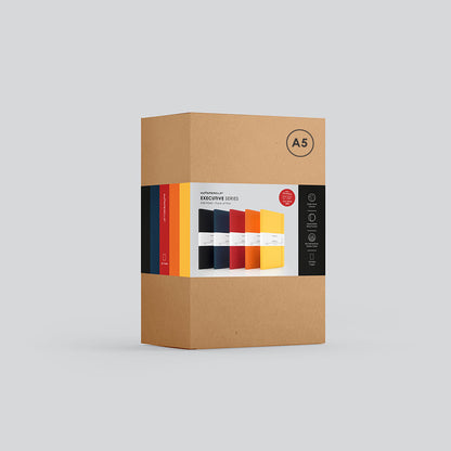 Executive Series Notebook (Soft Cover) - A5 (Pack of 5)
